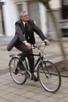 Au bureau à vélo (Photo : Stefan Dewickere)