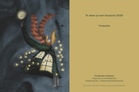 Nieuwjaarskaart Frederika (illustratie: Mauranne Bamelis)