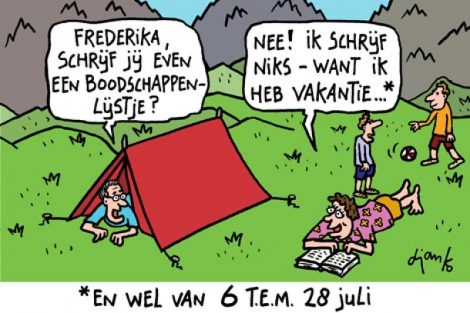 Vakantie 2017 (cartoon: Djanko)