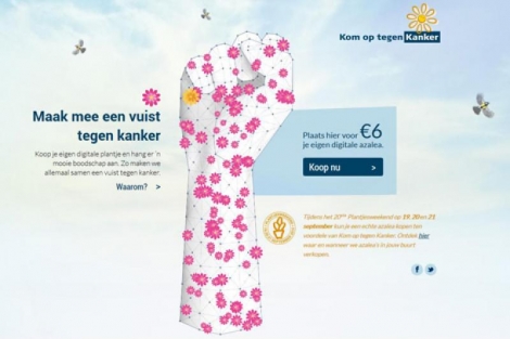 Maak mee een vuist tegen kanker op plantjesweekend.komoptegenkanker.be